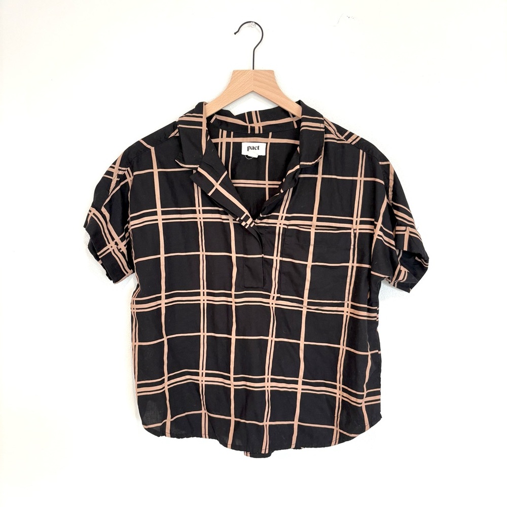 pact organic cropped tee - S oversized cotton top